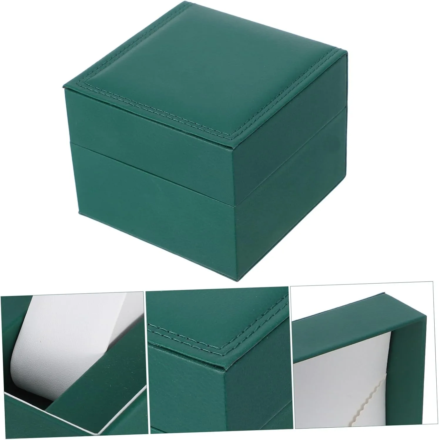 SAFIGLE Elegant Pu Watch Box Lid Luxurious Jewelry Organizer for Men and Women Display Case for Watches and Accessories Grain Design