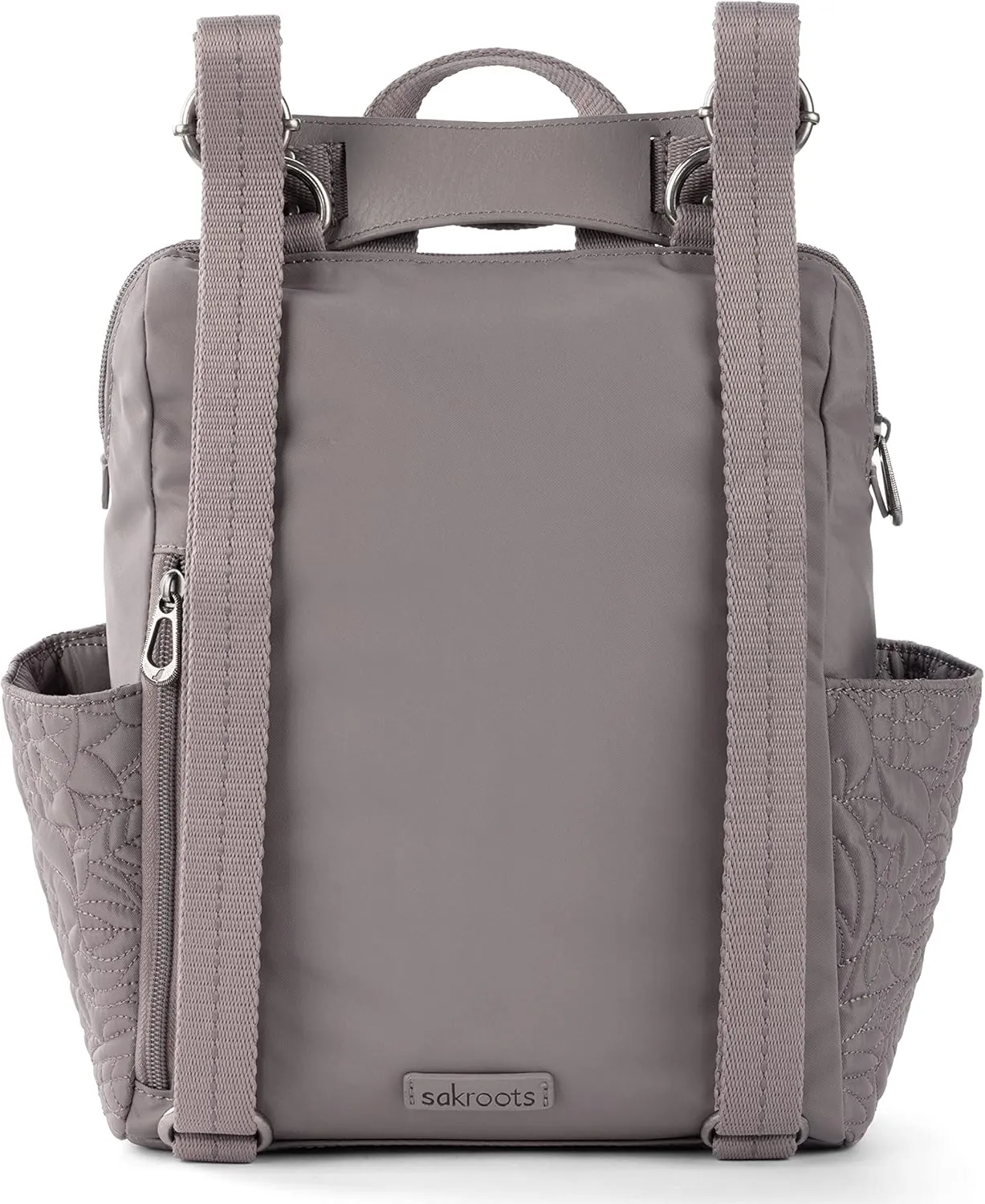 Sakroots Women's Eco-Twill Loyola Small Convertible Backpack, Quilted Mushroom Spirit Desert, One Size