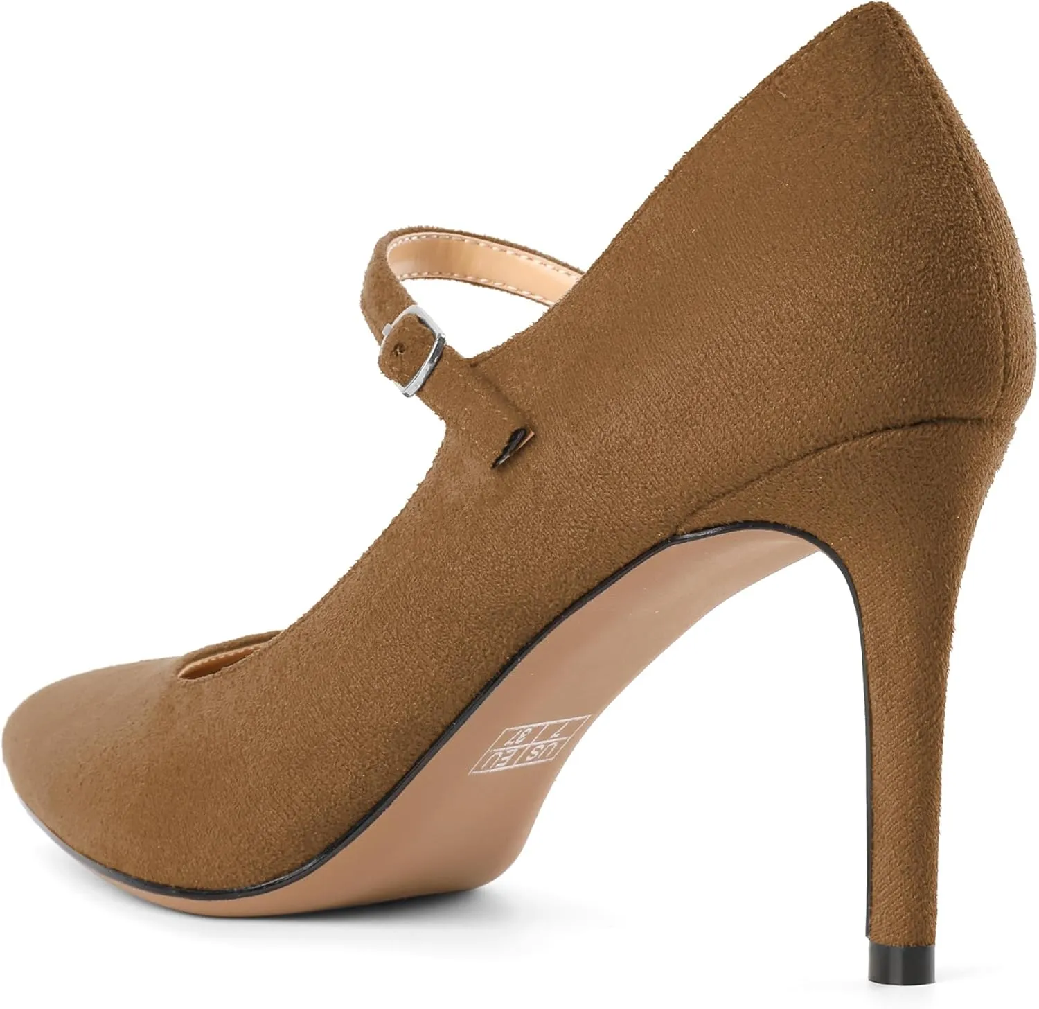 SAMMITOP Women's Pointed Toe Mary Jane Pumps 85mm Heel Party Dress Shoes