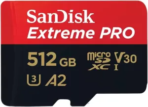 SanDisk 512GB Extreme Pro MicroSD Memory Card with Adapter Works with GoPro Hero 10 Black Action Cam U3 V30 4K A2 Class 10 SDSQXCD-512G-GN6MA Bundle with 1 Everything But Stromboli Micro Card Reader