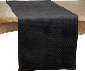SARO LIFESTYLE Kema Collection Pinsonic Velvet Table Runner, 16" x 72", Blush