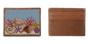 Seashell Needlepoint Card Wallet