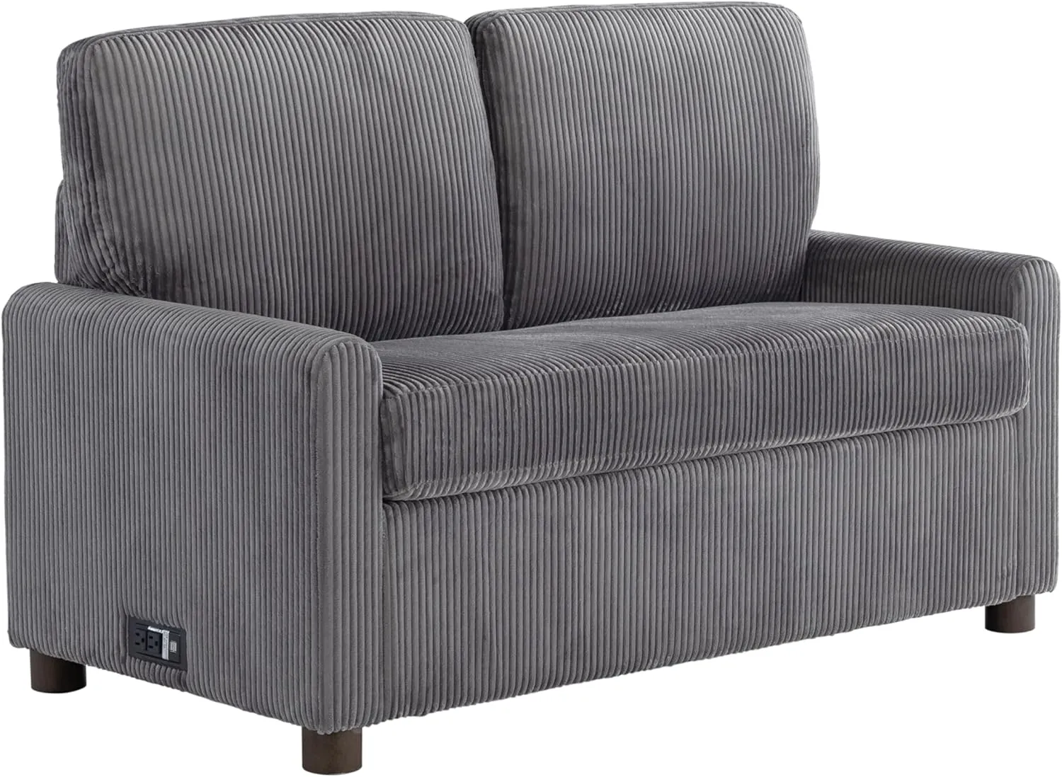 Serta Darnold Convertible Pull Out Sleeper Loveseat, Gray