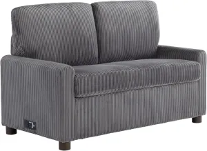 Serta Darnold Convertible Pull Out Sleeper Loveseat, Gray