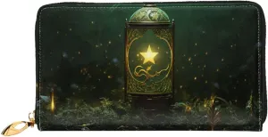 Shining Star Leather Wallets For Women Waterproof Zip Around Clutch Purses Large Credit Card Holder With Phone Holder Ladies Travel Coin Purse
