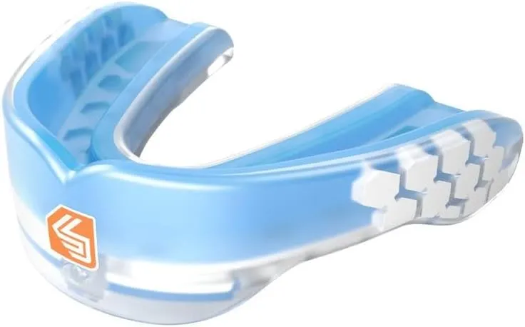 Shock Doctor Gel Max Convertible Strap or Strapless Sport Anti-Grinding, Anti-Clench Football, Basketball, Weightlifting, MMA, Boxing, Krav MAGA Mouthguard, El Protectar Bucal Power Carbon