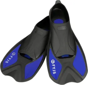 Short Swim Fins, Travel Size Diving Flippers with Mesh Carrying Bag for Adult Men Women