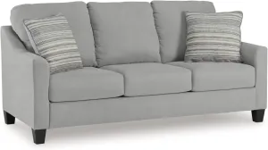 Signature Design by Ashley Adlai Casual Sofa with 2 Toss Pillows, Light Gray