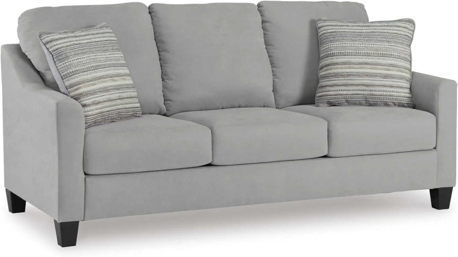 Signature Design by Ashley Adlai Casual Sofa with 2 Toss Pillows, Light Gray