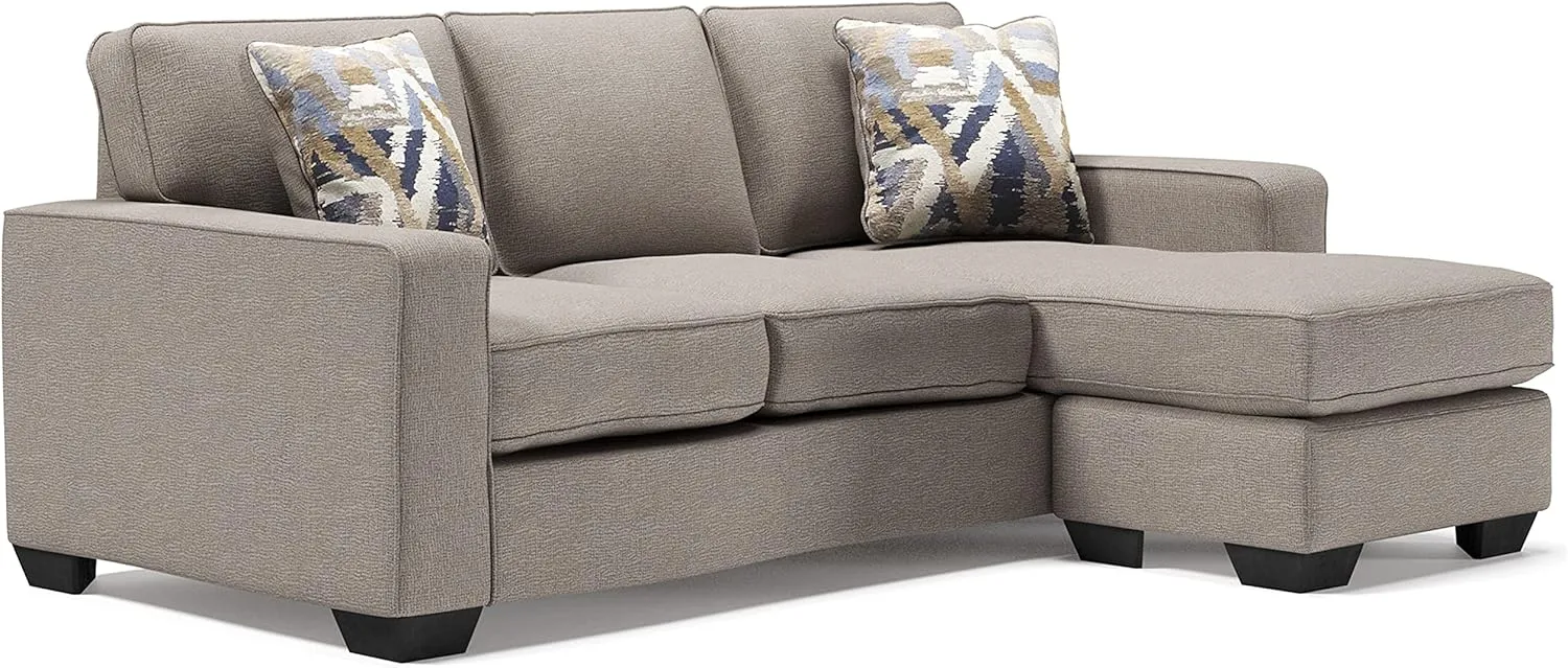 Signature Design by Ashley Greaves Modern Sectional Sofa Couch with Convertible Chaise Lounge, Beige