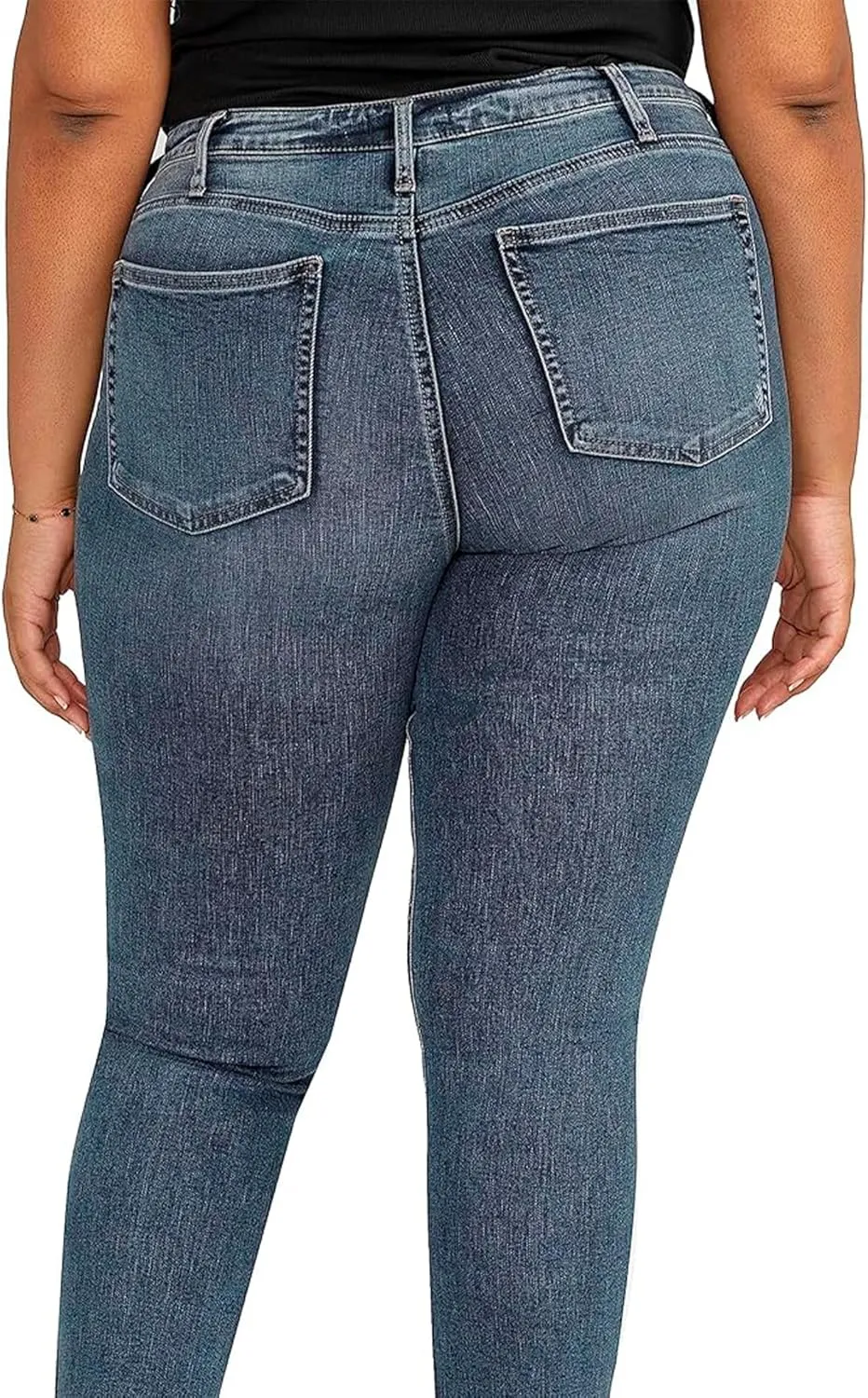 Silver Jeans Co. Women's Plus Size Most Wanted Mid Rise Straight Leg Jeans