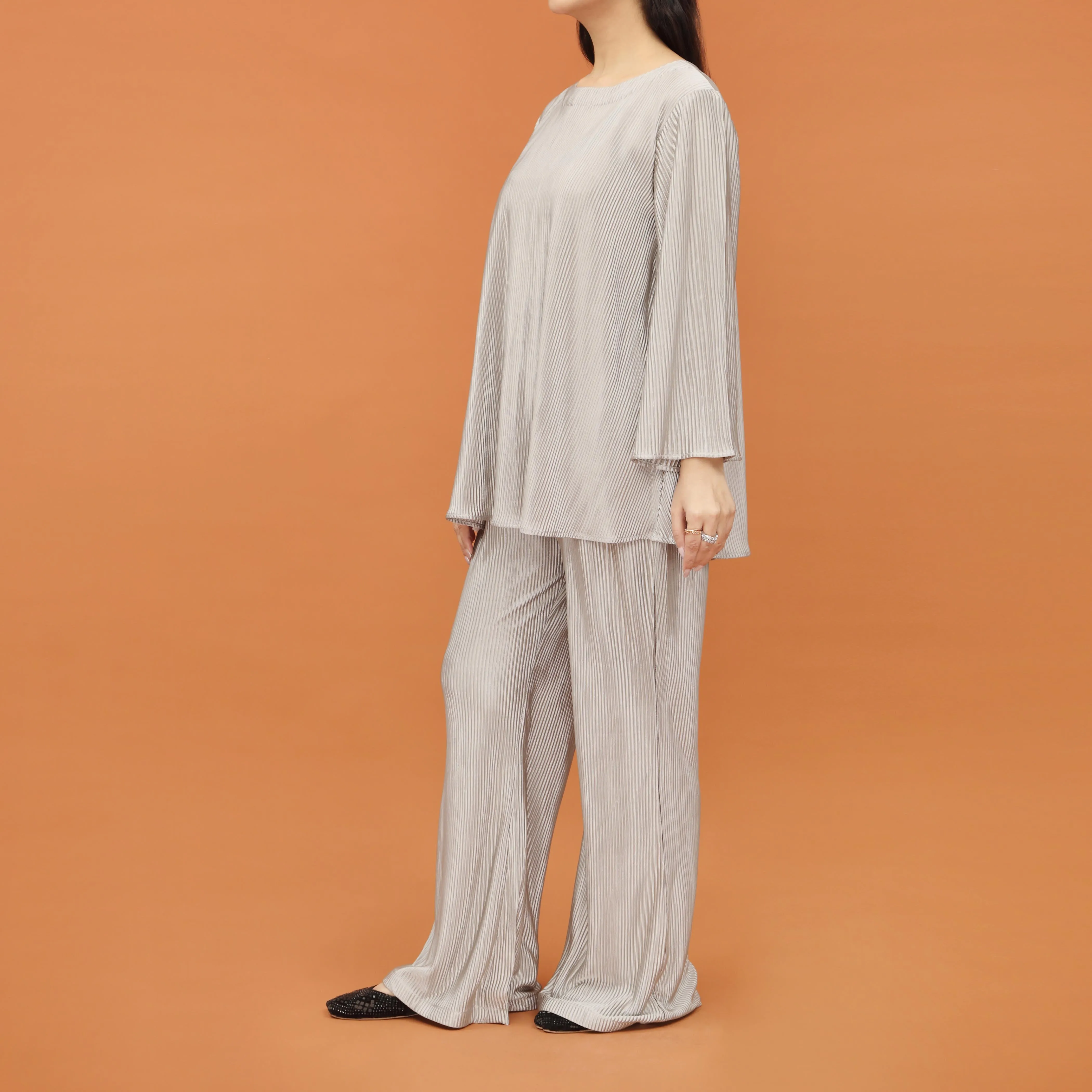 Silver Velvet Co-ord Set PW4277