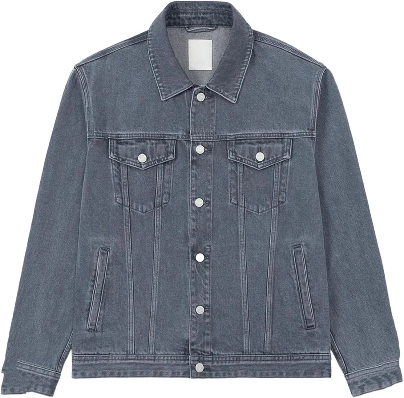 SIMWOOD 2024 Autumn New Oversize Denim Jackets Men 12oz Washed Classical Denim Coats