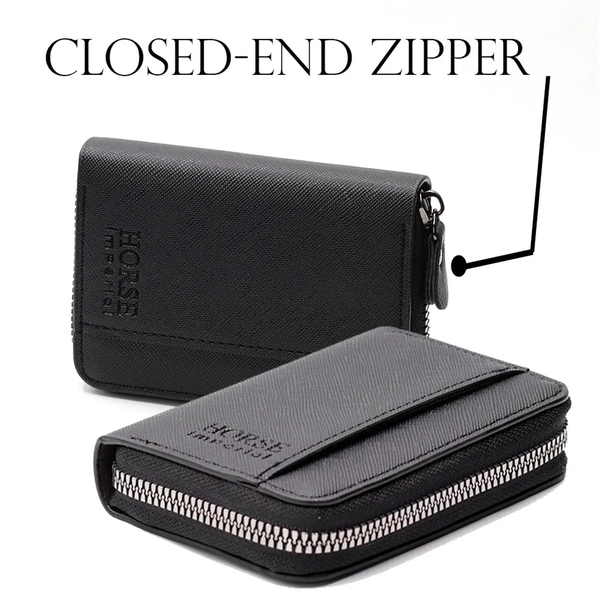 Small PU Leather Credit Card Holder Wallet | Multi Card Case Zipper Coin Purse