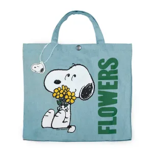 Snoopy Flower Bouquet Vintage-Style Market Tote
