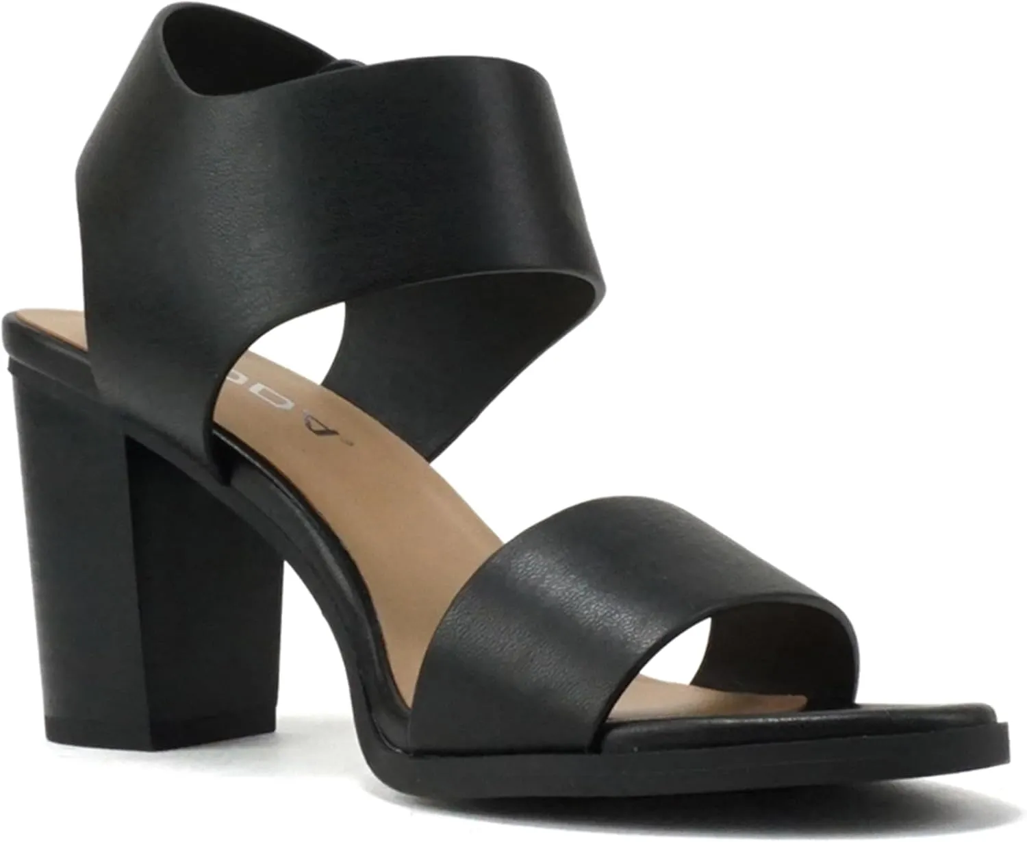 SODA Topshoeave Wait Womens Open Toe Chunky Heel Ankle Strap Shoes Block High Heel Dress Sandals
