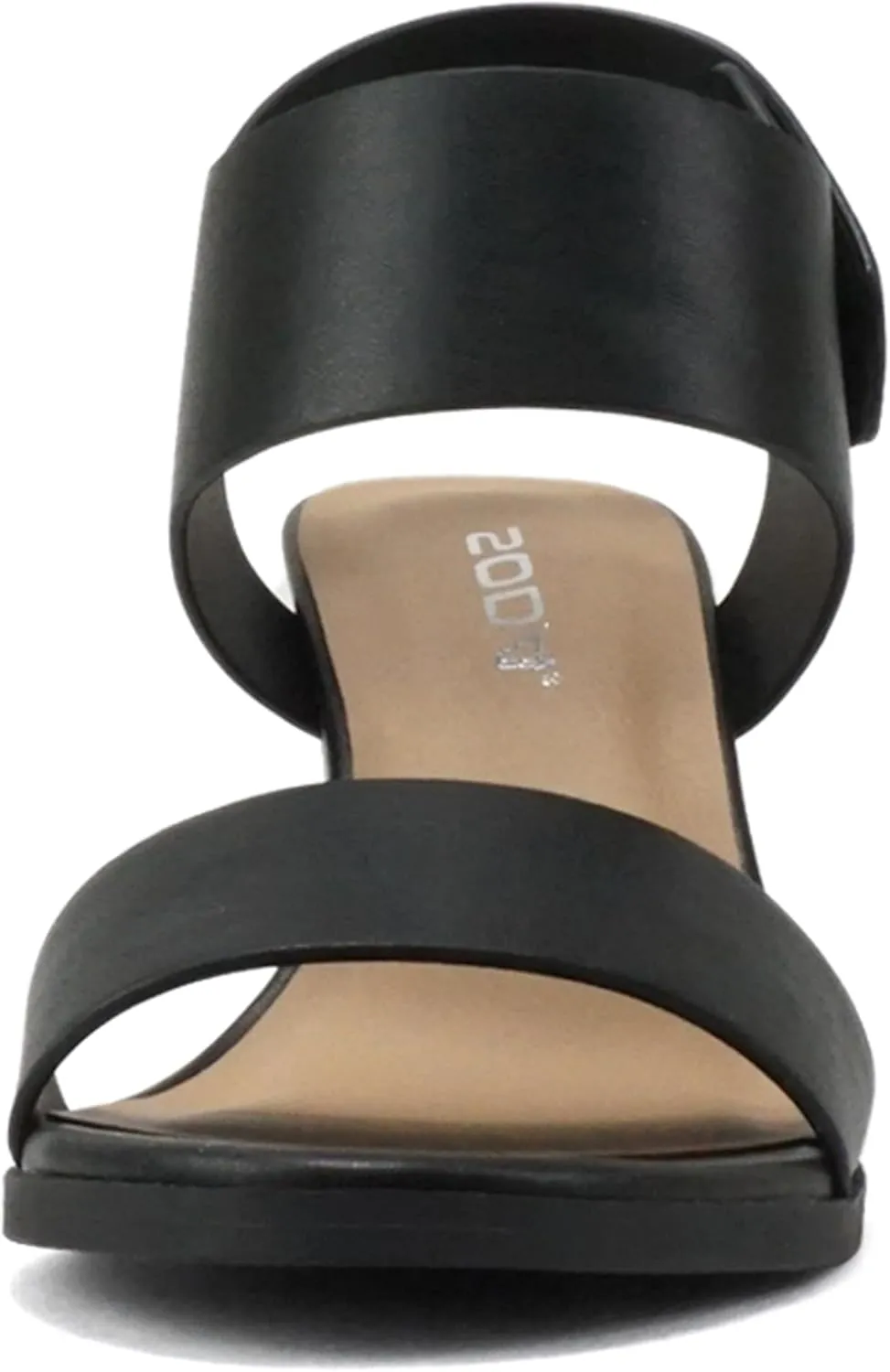 SODA Topshoeave Wait Womens Open Toe Chunky Heel Ankle Strap Shoes Block High Heel Dress Sandals