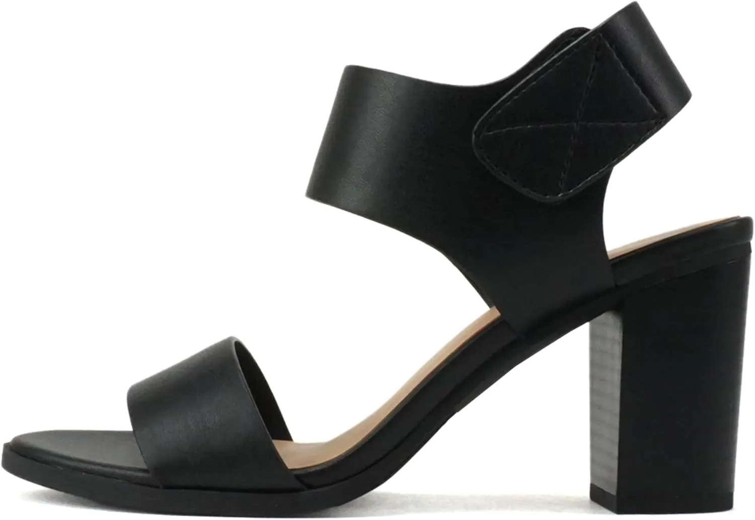SODA Topshoeave Wait Womens Open Toe Chunky Heel Ankle Strap Shoes Block High Heel Dress Sandals