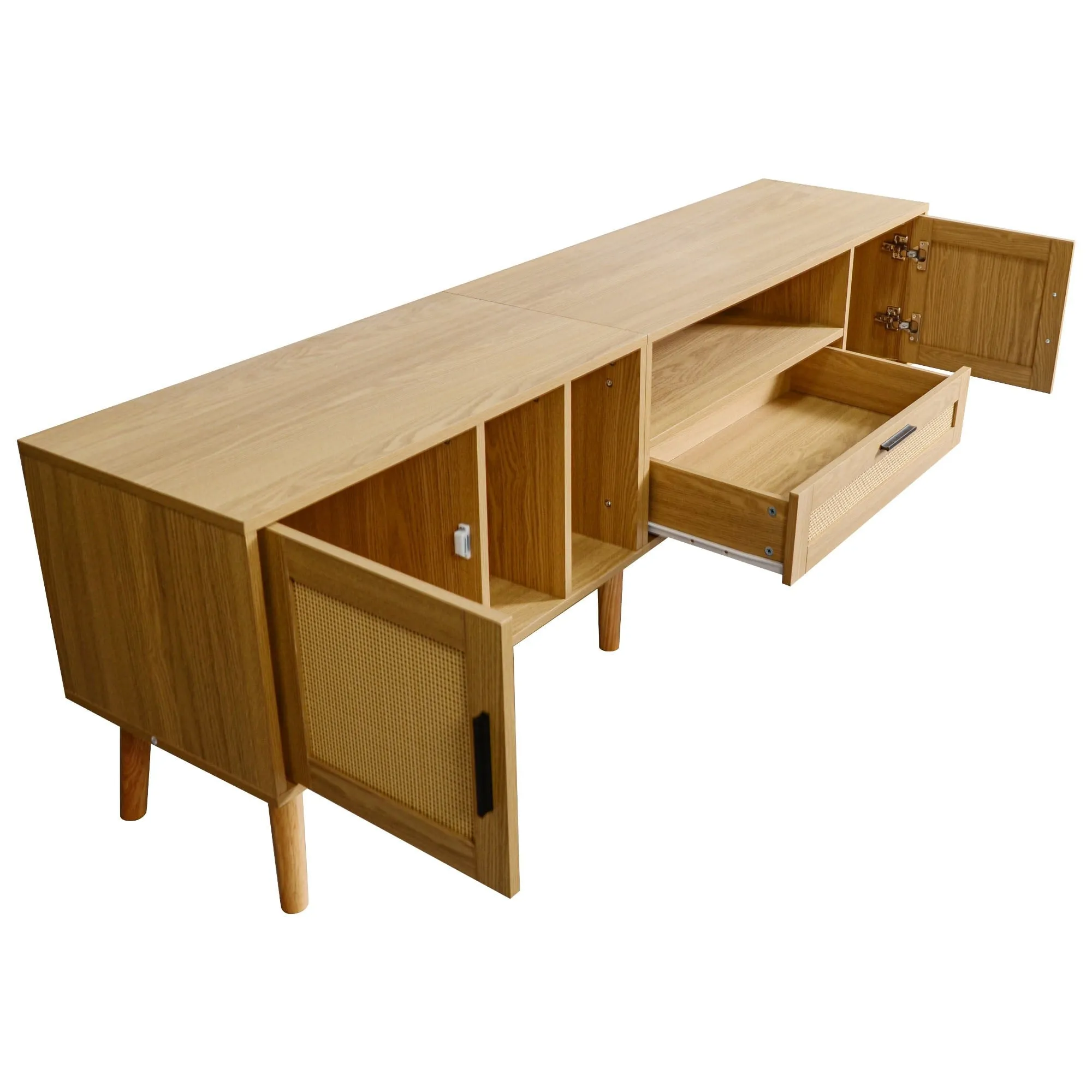 Space-Saving Convertible Futon Couch with Pull-Out Bed and Side Storage Bags