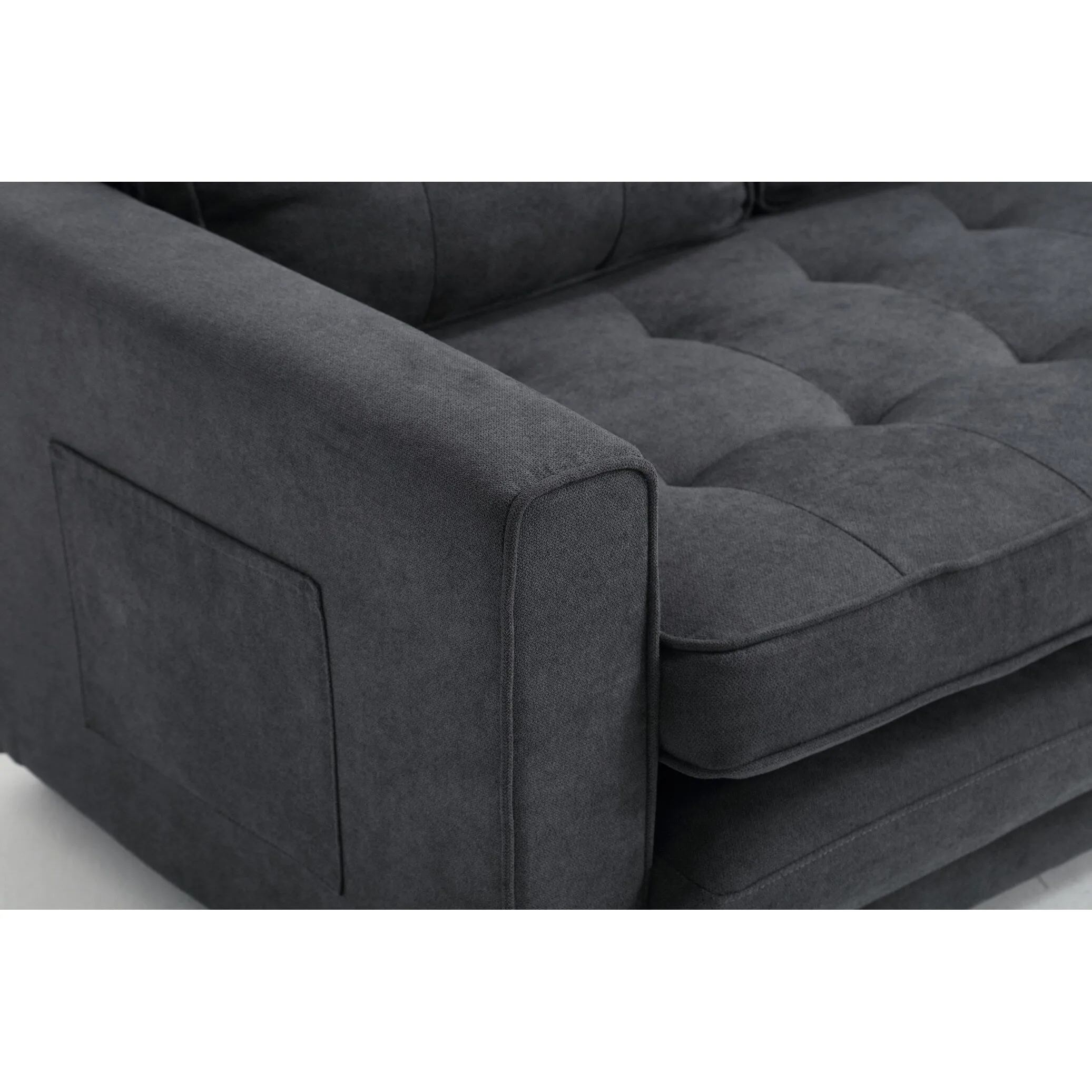 Space-Saving Convertible Futon Couch with Pull-Out Bed and Side Storage Bags