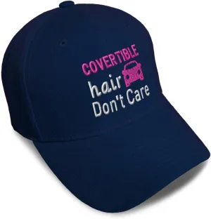 Speedy Pros Baseball Cap Convertible Hair Don't Care Acrylic Dad Hats for Men & Women