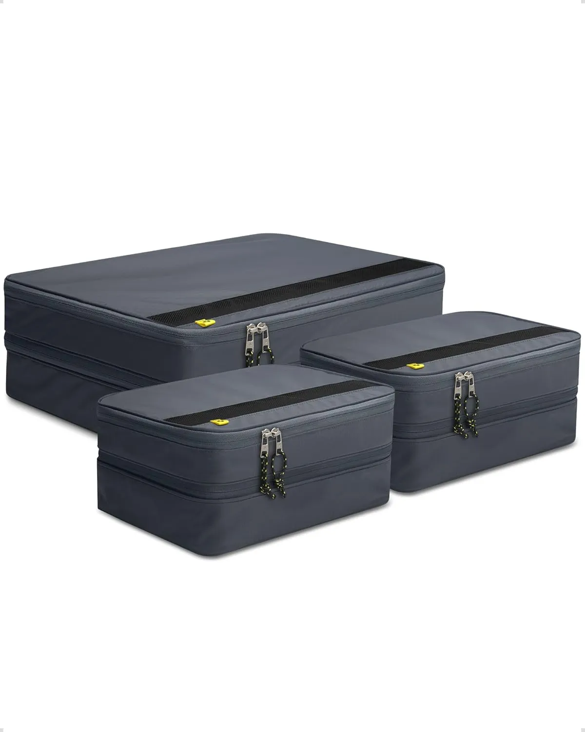 Spigen Life Compression Packing Cube 3 Pack (2 Small   1 X-Large) for Travel Luggage Organizer for Suitcases & Carry on, Expandable, Water-Resistant, Durable, Lightweight, 2-way Zippers - Grotto Gray