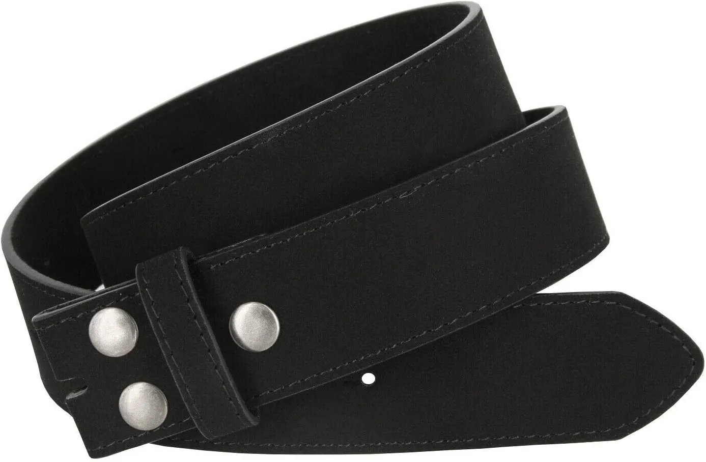 Square Buckle Casual Jean Suede Leather Belt 1 1/2" Wide