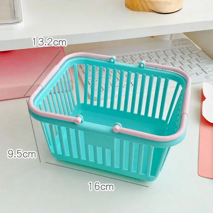 Stackable Cute Stationery Plastic Storage Basket