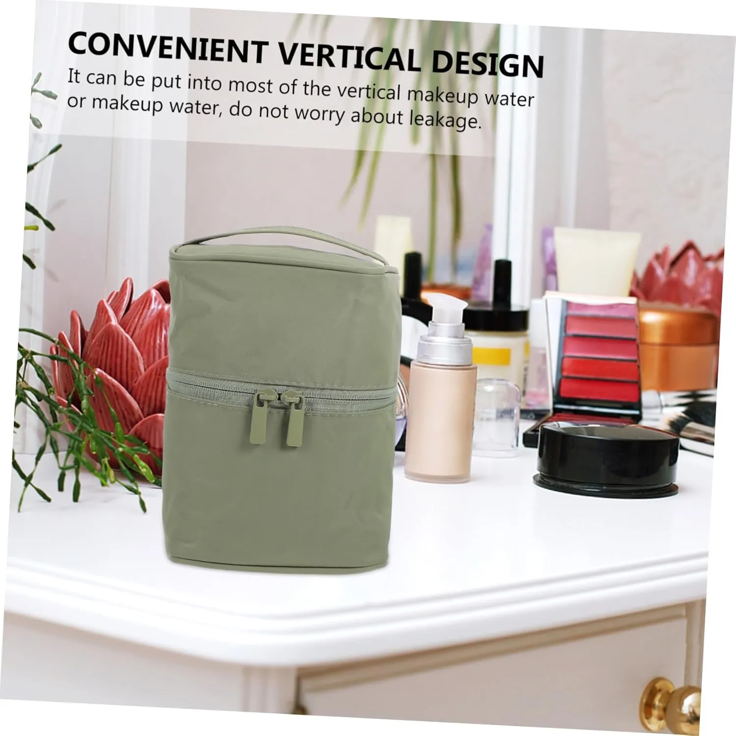 Storage Bag Cosmetic Bag Accessories Multifunction Girl, Green, 18x14cm