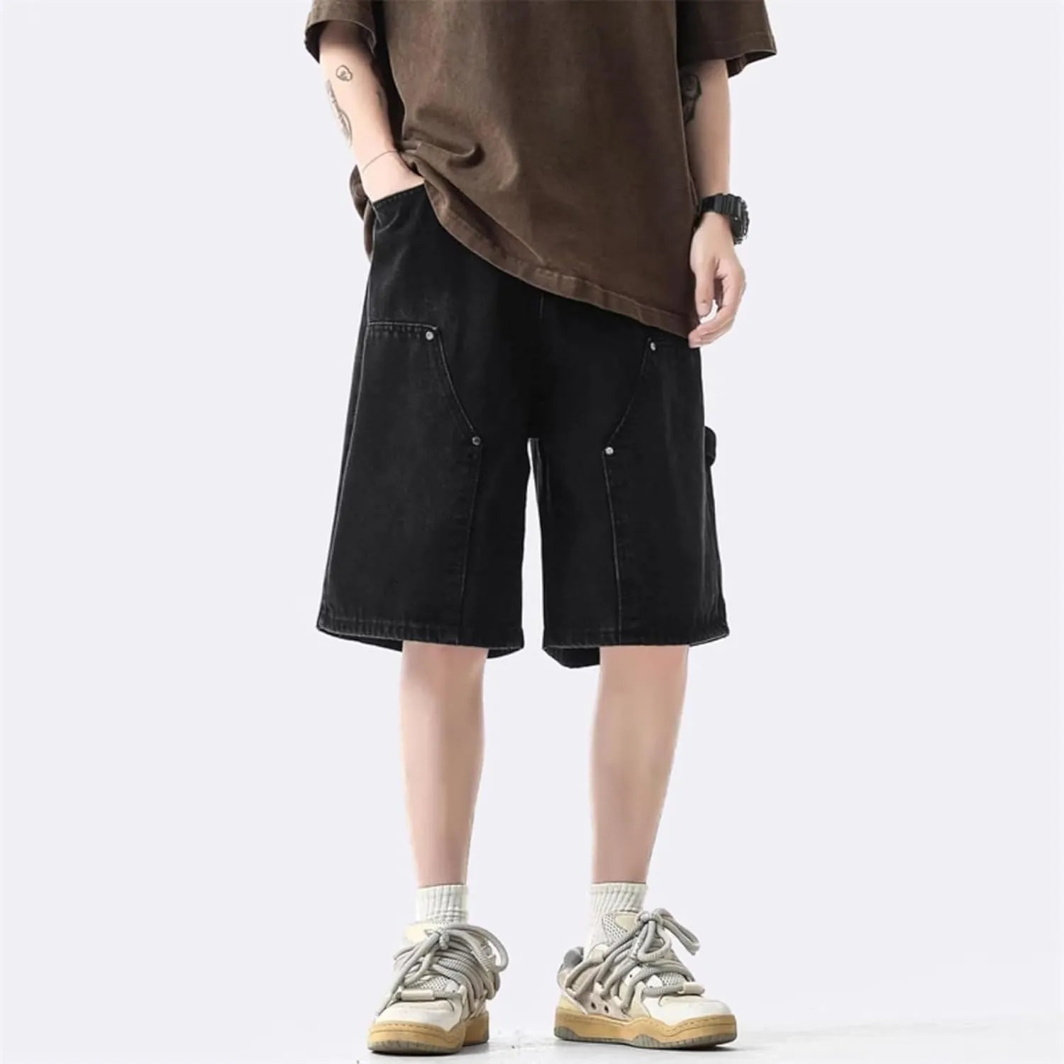 Streetwear Baggy Jorts Summer Y2K Vintage Acid Wash Jean Shorts Fashion