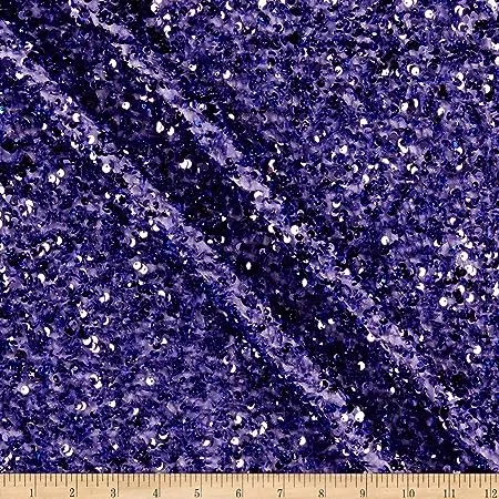 Stretch Velvet Sequin Fabric, Glitter Spandex Material 48 Inch in Width | Arts and Crafts