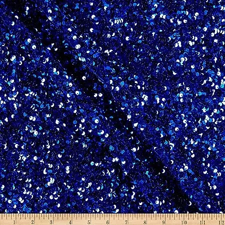 Stretch Velvet Sequin Fabric, Glitter Spandex Material 48 Inch in Width | Arts and Crafts