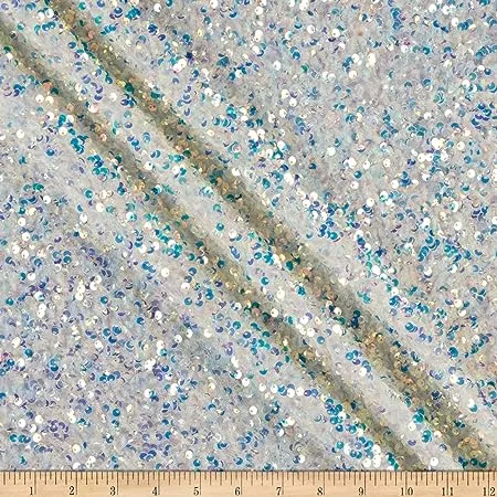 Stretch Velvet Sequin Fabric, Glitter Spandex Material 48 Inch in Width | Arts and Crafts