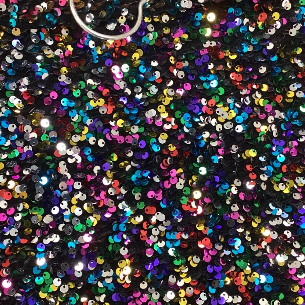 Stretch Velvet Sequin Fabric, Glitter Spandex Material 48 Inch in Width | Arts and Crafts