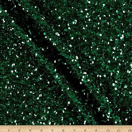 Stretch Velvet Sequin Fabric, Glitter Spandex Material 48 Inch in Width | Arts and Crafts