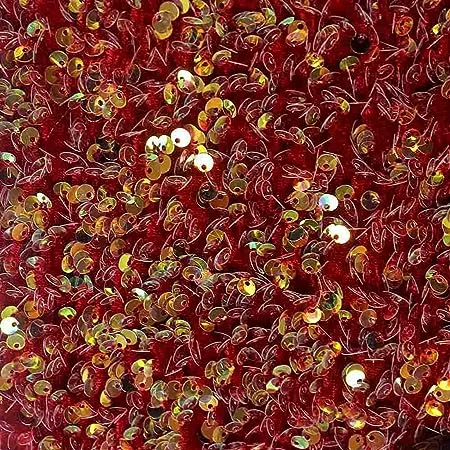 Stretch Velvet Sequin Fabric, Glitter Spandex Material 48 Inch in Width | Arts and Crafts