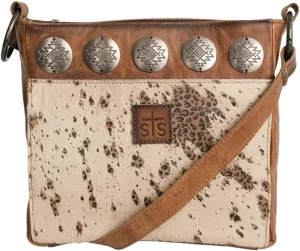 STS Ranchwear Womens Serengeti Olivia Cream/Leopard Cowhide Crossbody Bag