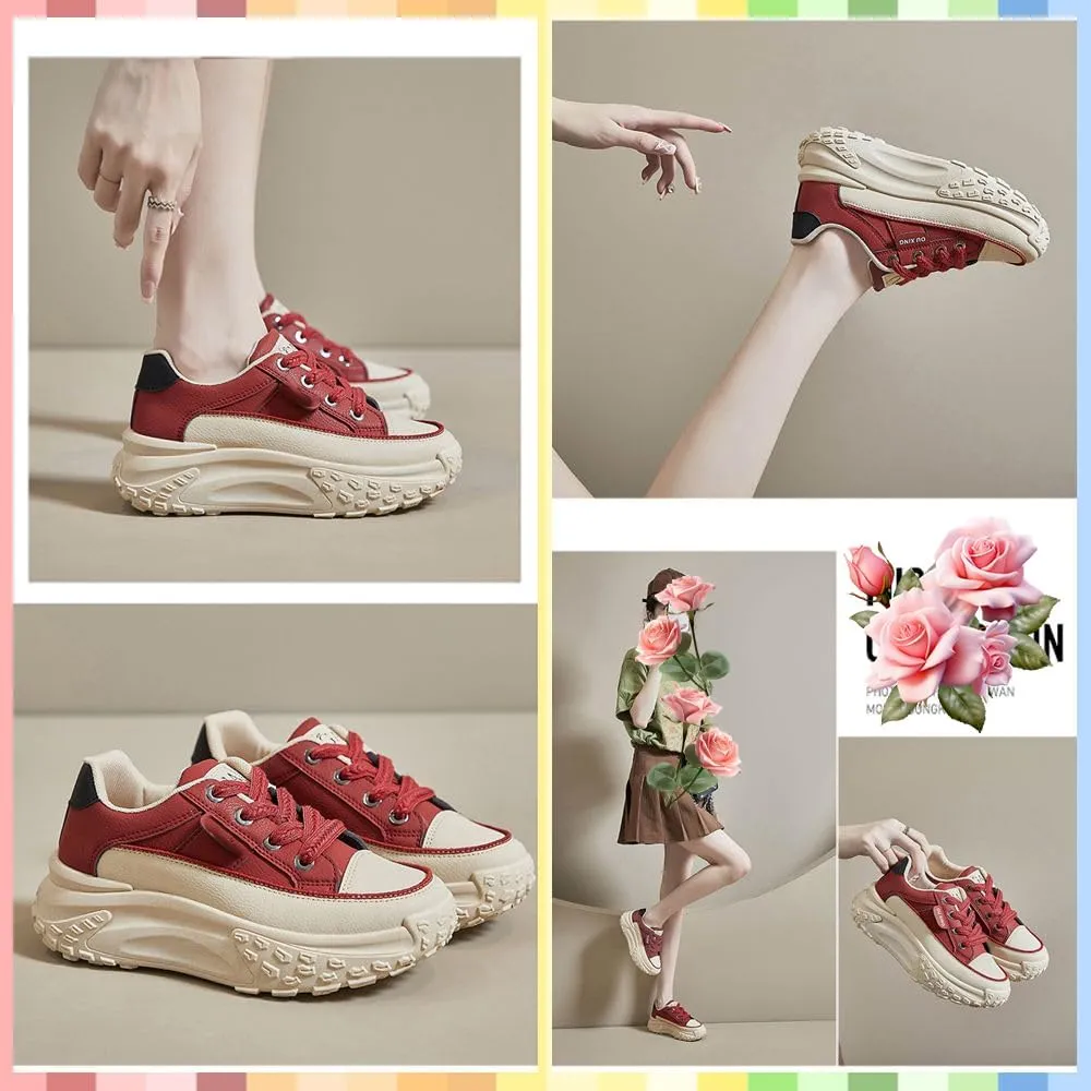 Stylish Chunky Sneakers for Women - Breathable White Mesh Platform Shoes, Perfect for Casual Walks, Running & Everyday Fashion. Lightweight and Comfortable with Non-Slip Design!