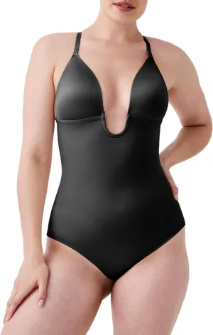 Suit Your Fancy Shaping Plunge Low-Back Thong Bodysuit