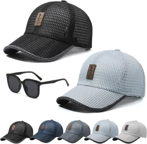 Summer Outdoor Casual Baseball Cap, 2024 New Mesh Hats for Men, Adjustable Quick Dry Cool Summer Caps for Men Women