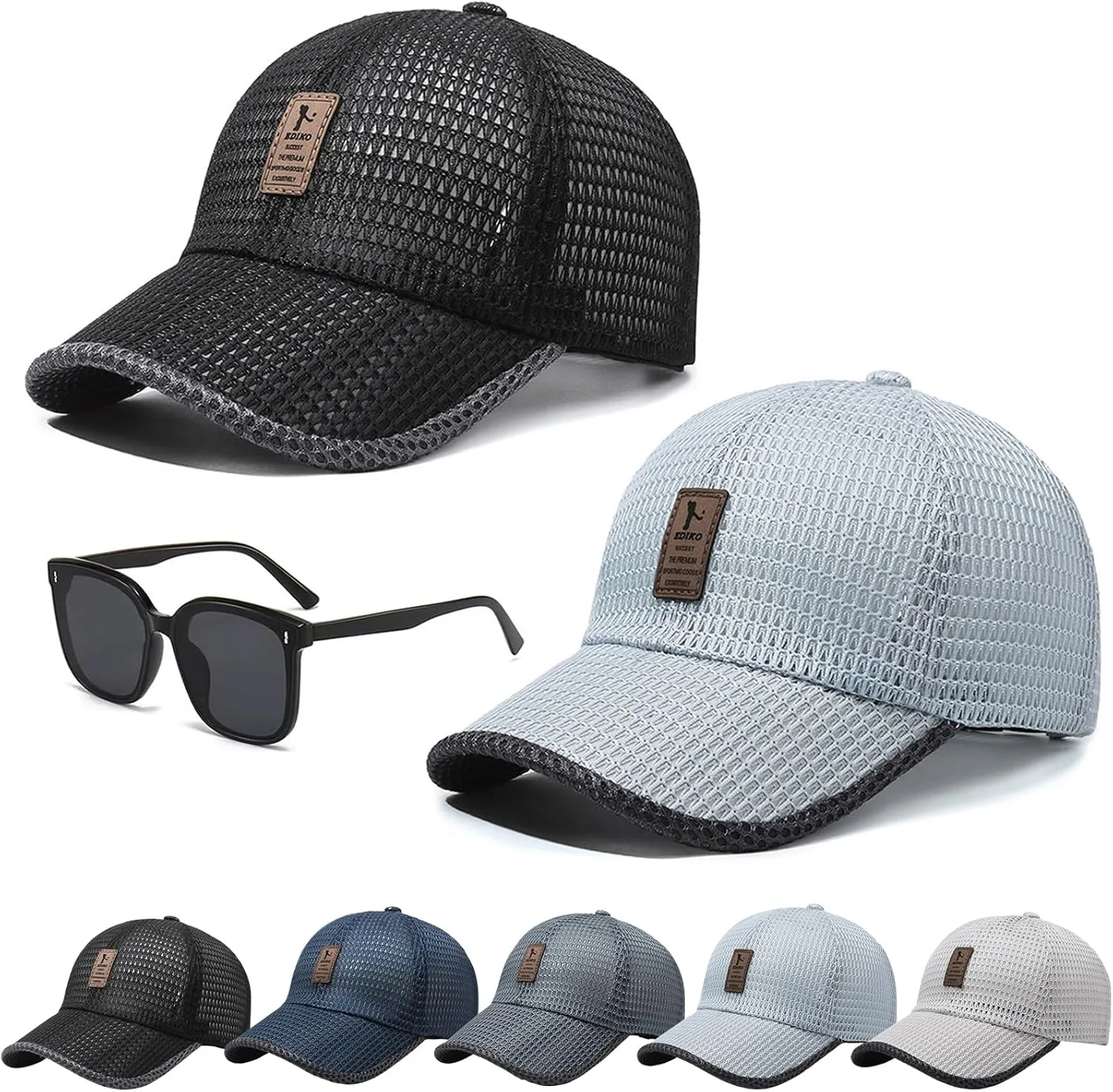 Summer Outdoor Casual Baseball Cap, 2024 New Mesh Hats for Men, Adjustable Quick Dry Cool Summer Caps for Men Women