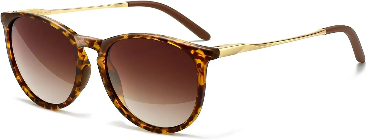 SUNGAIT Original Design Trendy Sunglasses Polarized Vintage Round Classic Retro Style for Women and Men