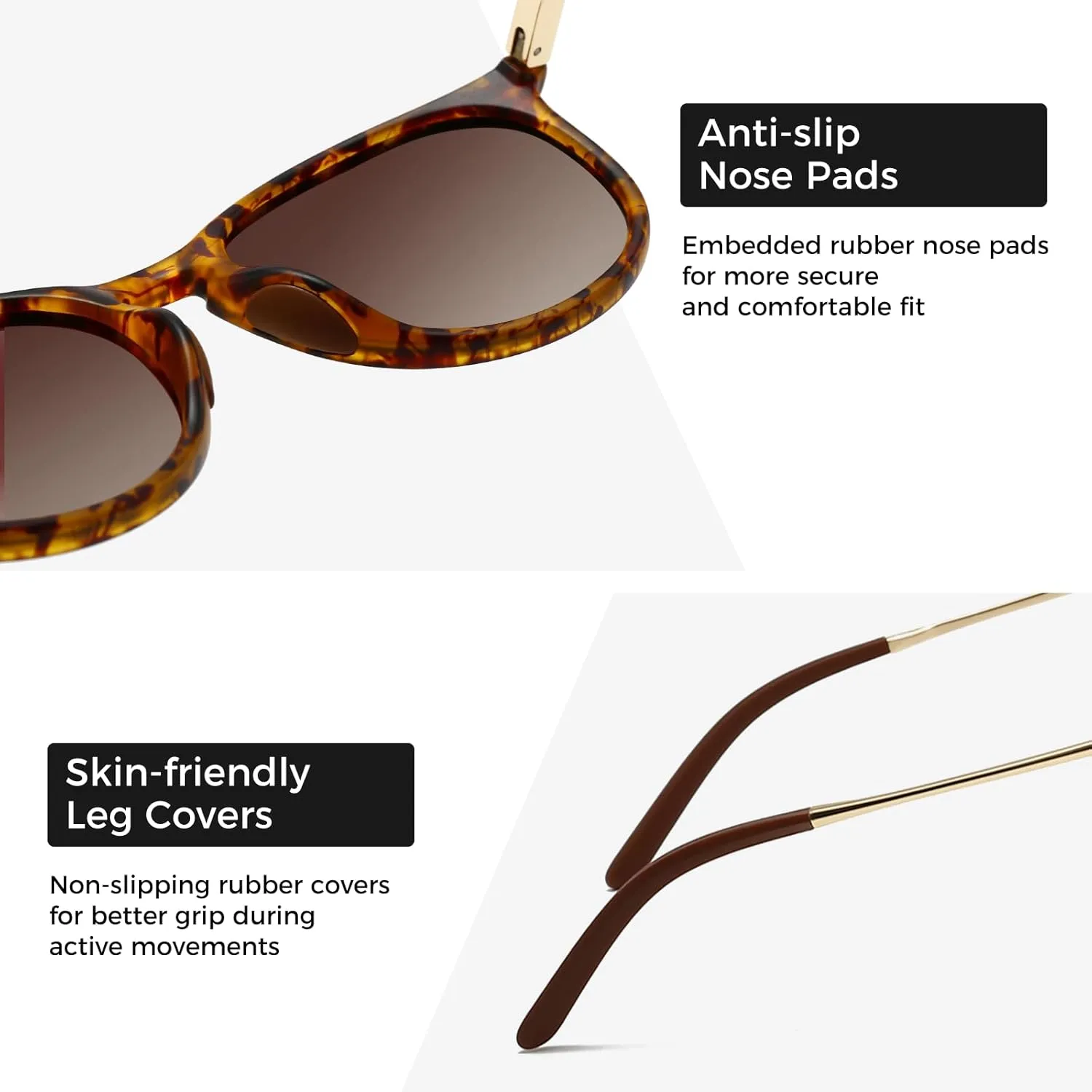SUNGAIT Original Design Trendy Sunglasses Polarized Vintage Round Classic Retro Style for Women and Men