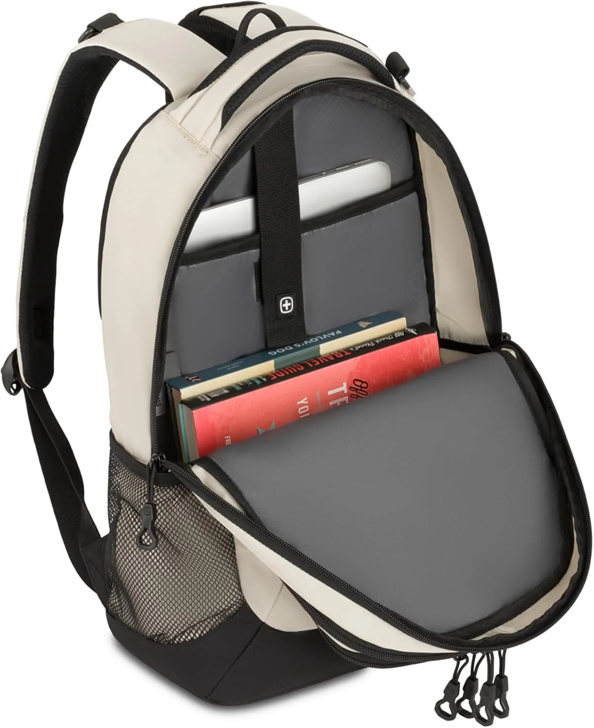 SwissGear Cecil 5505 Laptop Backpack, Cream/Black, 18-Inch