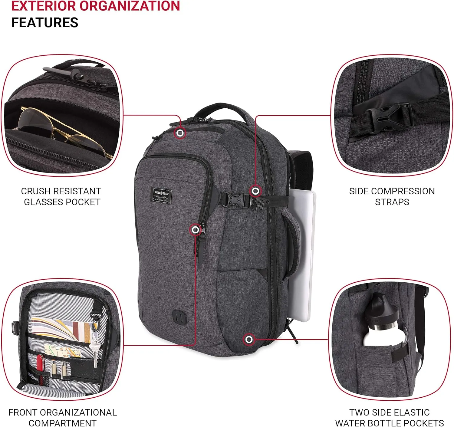 SwissGear Hybrid Travel Laptop Backpack
