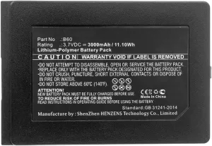 Synergy Digital Credit Card Reader Battery, Compatible with VECTRON B60 Credit Card Reader, (Li-Pol, 3.7V, 3000mAh) Ultra High Capacity, Replacement for VECTRON B60 Battery