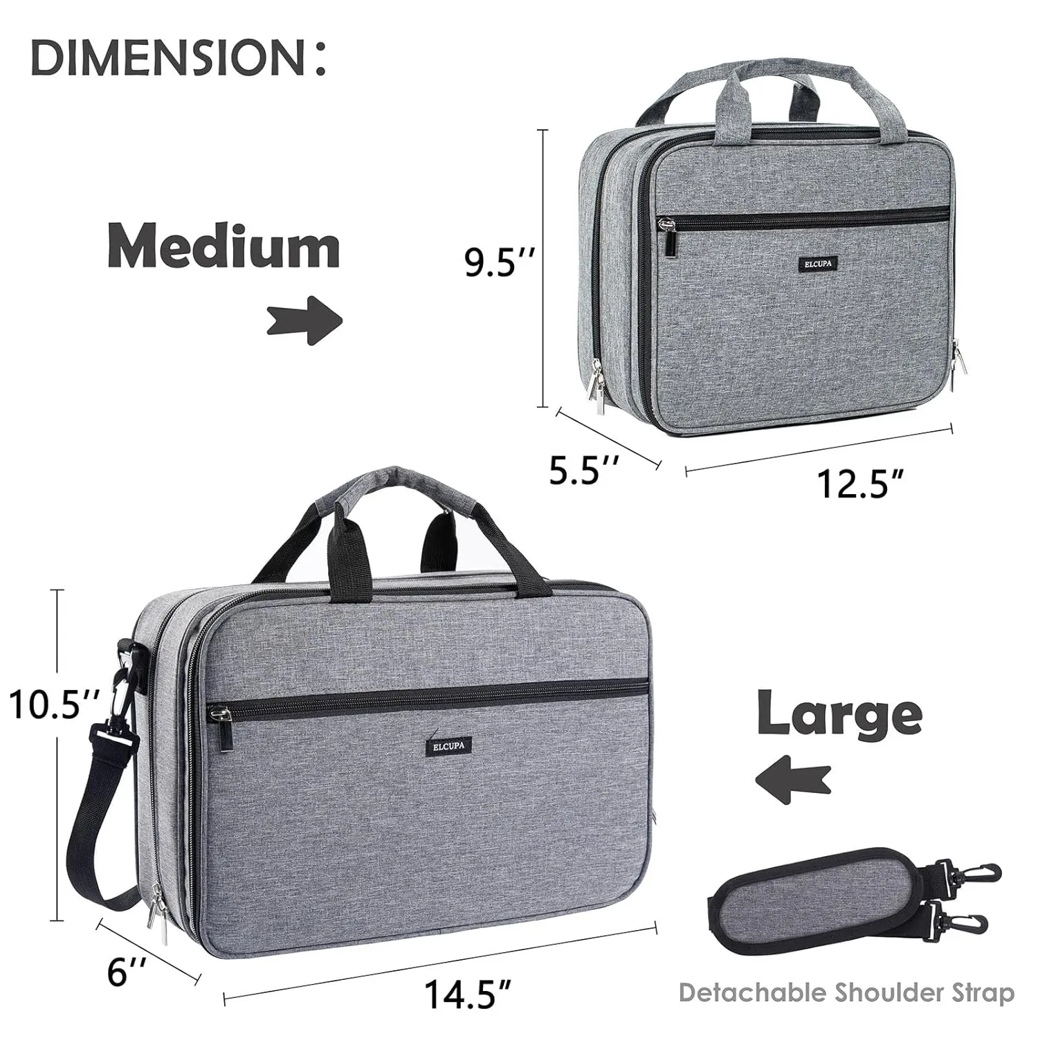 Tattoo Carrying Case-Tattoo Supplies Organizer-Tattoo Kit Case -Tattoo Supplies Carrying Bag for Tattoo Stencil Printer, Tattoo Ink, Tattoo Equipment, Tatoo Pens Black (BAG ONLY)