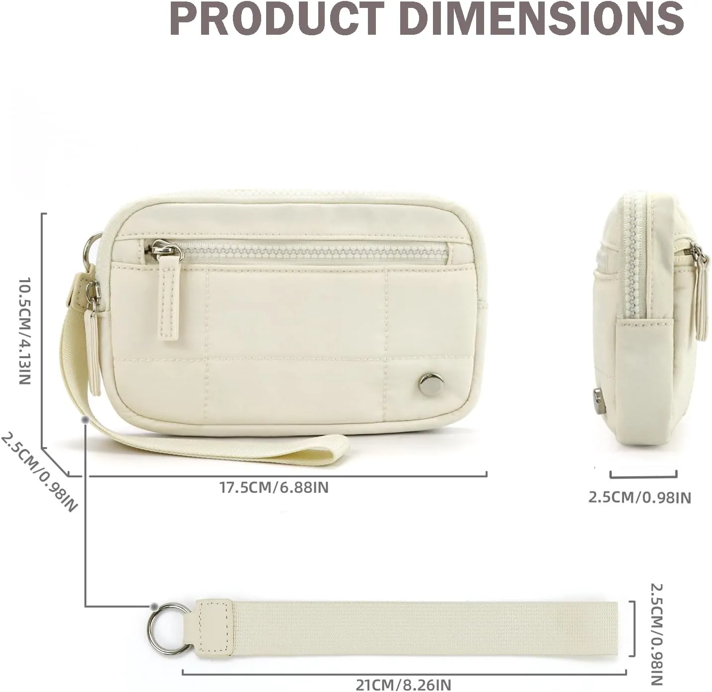 The Iris' Wallet 2nd Gen, Women's Waterproof Nylon Quilted 3 Zipper Purse Wallet With ID Window