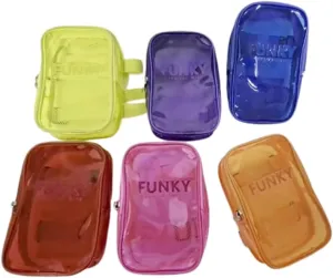 Thigh Bag| Leg Harness |Waist Pouch| Clear Colorful Carnival Bag for Hiking Travel| Fanny Pack with adjustable straps and buckles|4 in1 convertible design| Clear (Neon Orange)