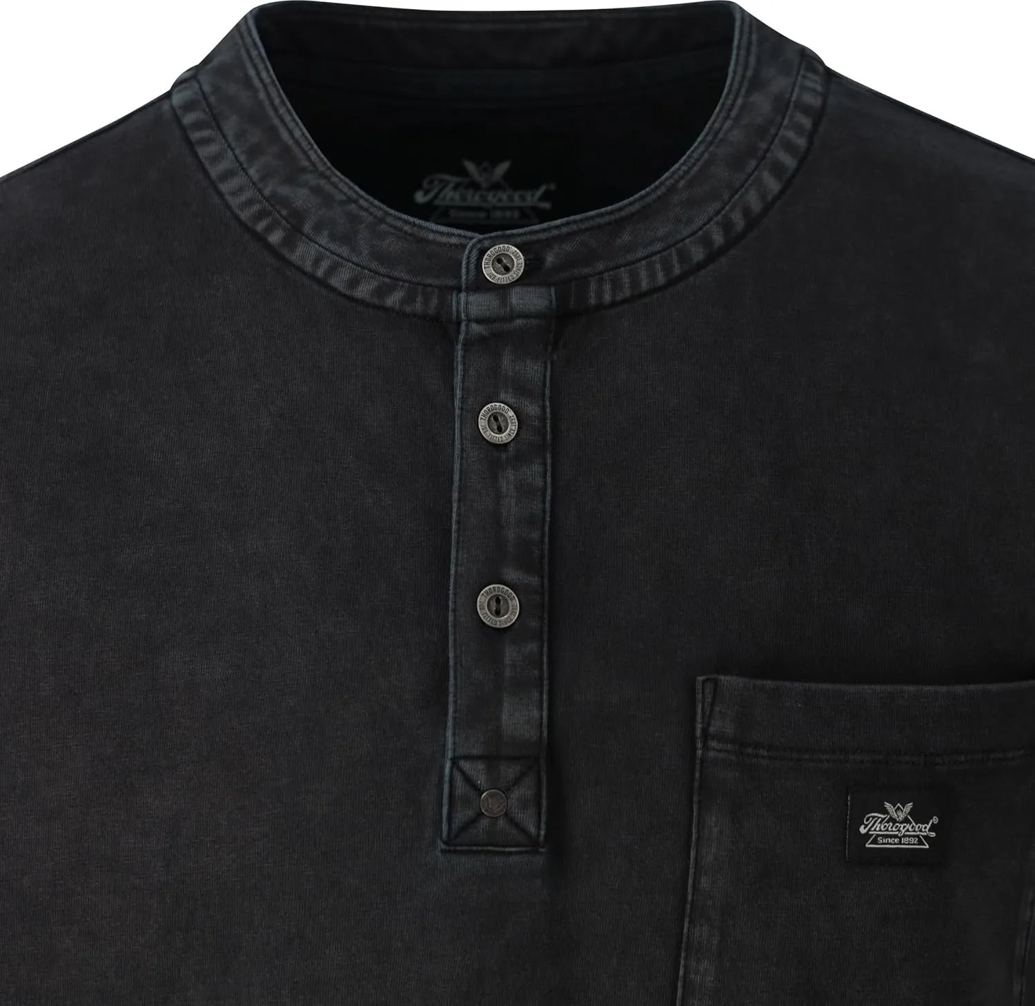 Thorogood Men's Pocket Henley Vintage Wash Short Sleeve Shirt